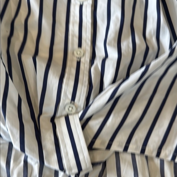 Talbots Striped Navy and White Women's Top - Picture 3 of 4